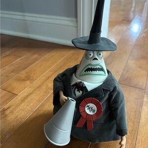 Vintage Disney Nightmare Before Christmas Mayor Gray Spinning Head Jun Planning